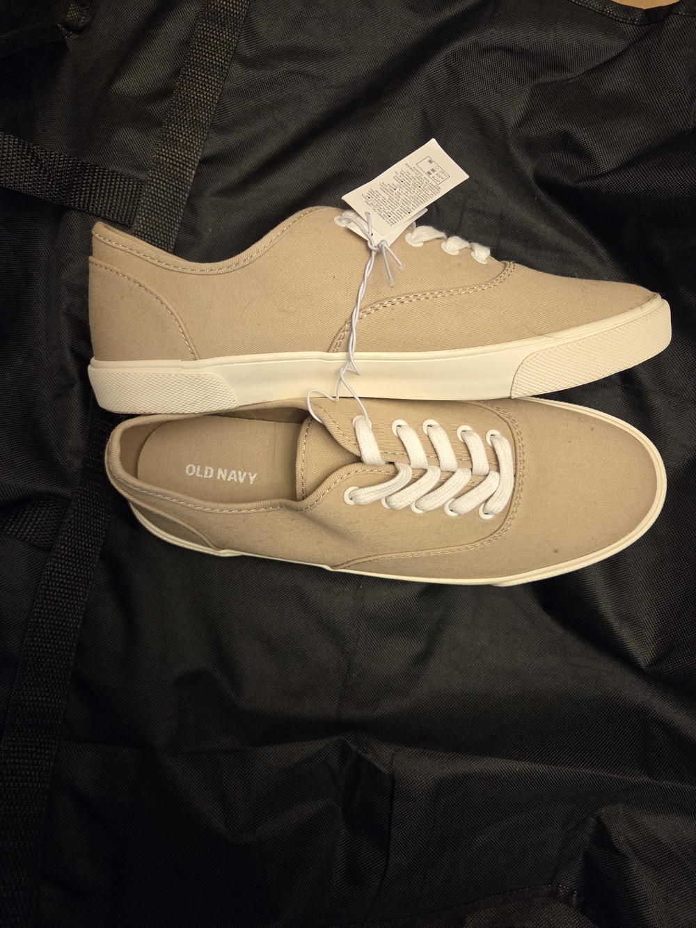 Old Navy Beige Canvas Sneakers with White Soles